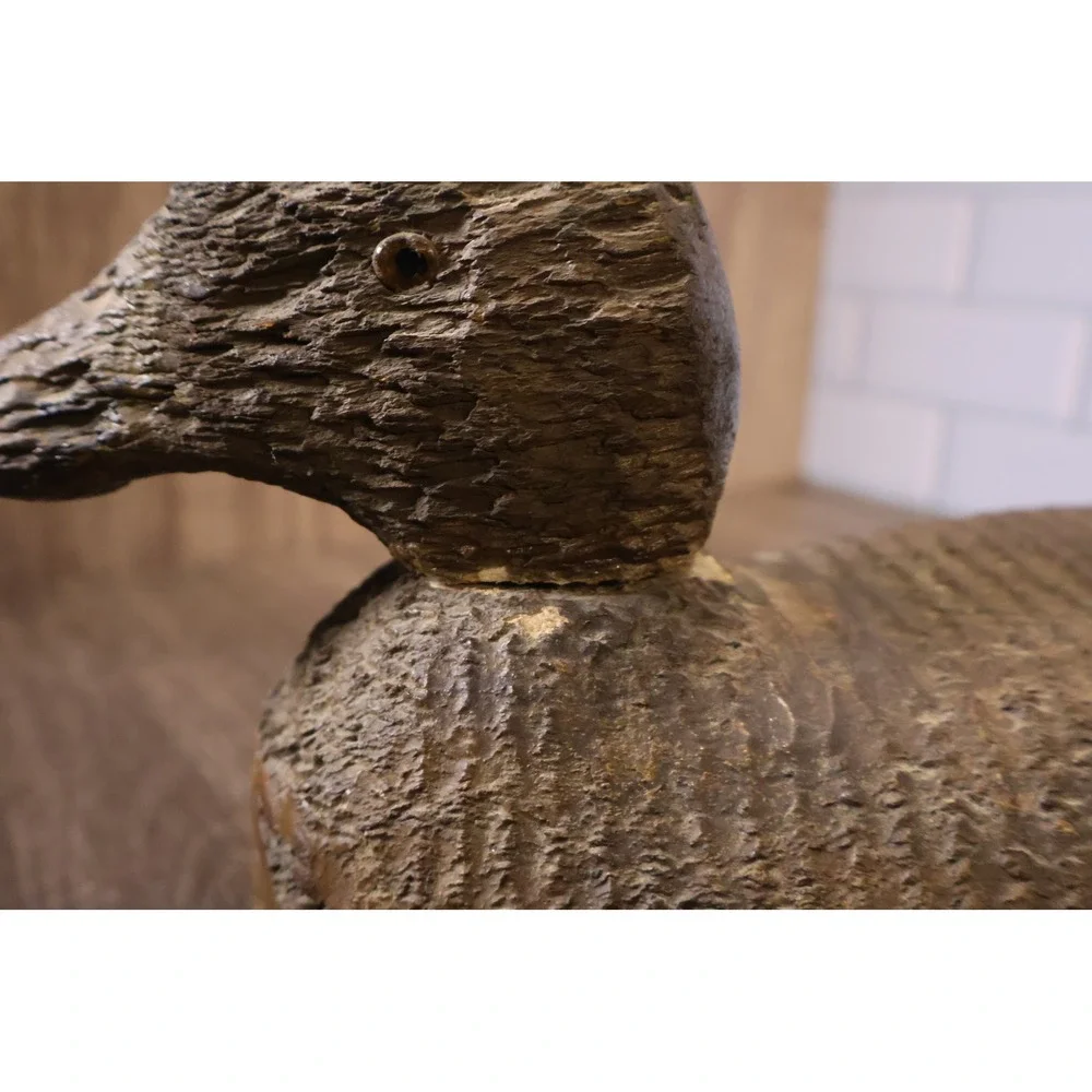 Vintage Primitive Wooden Duck Decoy Pascagoula Associated Folk Art 17